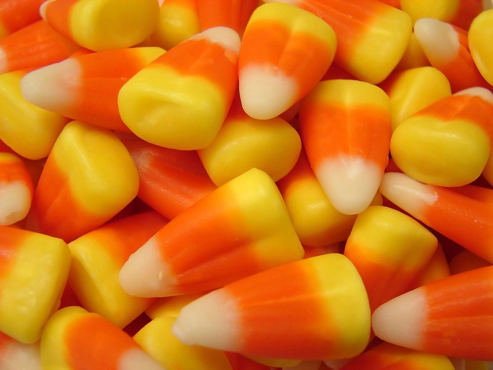 A pile of candy corn